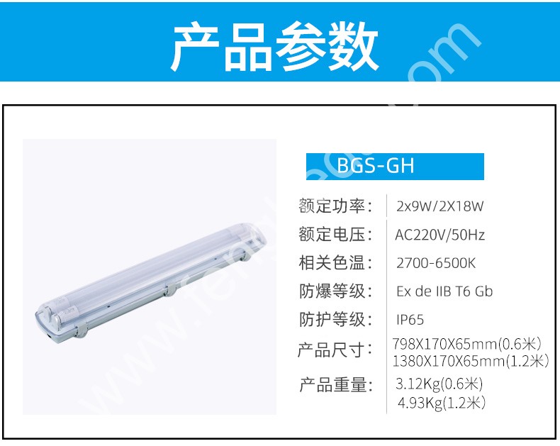 BGS-GH/BTY-GH 防爆免维护LED荧光灯