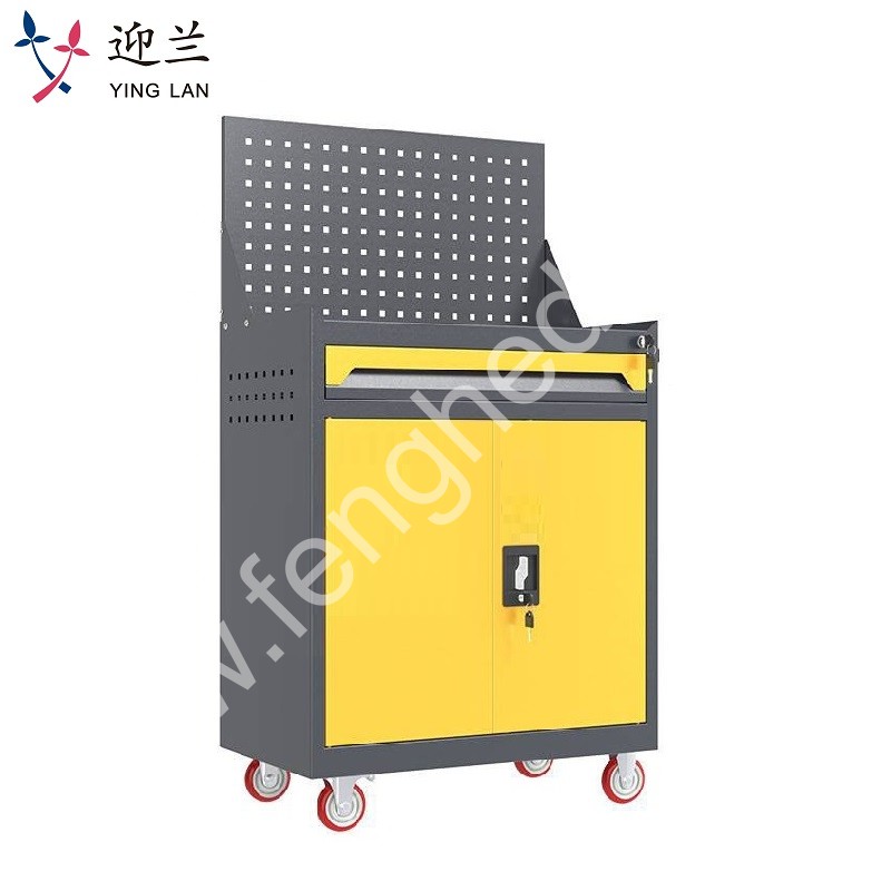 迎兰  一抽带网工具车 YL-GJG-D1-L4 670×400×1220mm 灰色+黄色套色   台