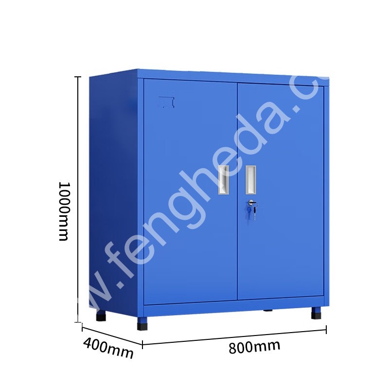 迎兰  对开门工具柜蓝色矮柜 YL-GJGA1  800×400×1000mm  蓝色   板厚0.6mm   个