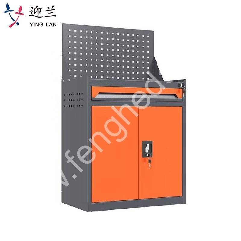 迎兰   一抽带网工具柜 YL-GJG-D1-3 670×400×1140mm 灰色+橙色套色  台