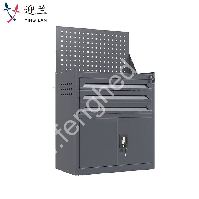 迎兰  三抽带网工具柜 YL-GJG-D3-1 670×400×1140mm 灰色  台