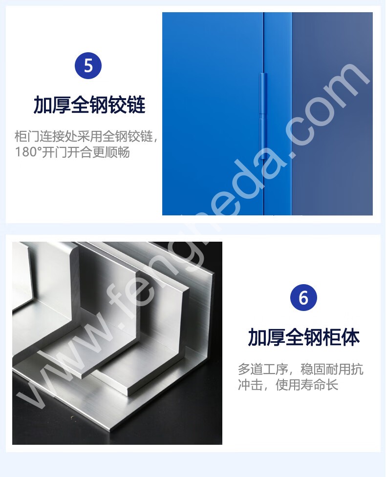 迎兰 带挂板工具柜 YL-CTGJG-10 1000×500×1800mm 三抽 蓝色 板材裸板厚1mm   台