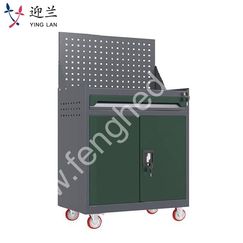 迎兰 一抽带网工具车 YL-GJG-D1-L2 670×400×1220mm 灰色+绿色套色  台