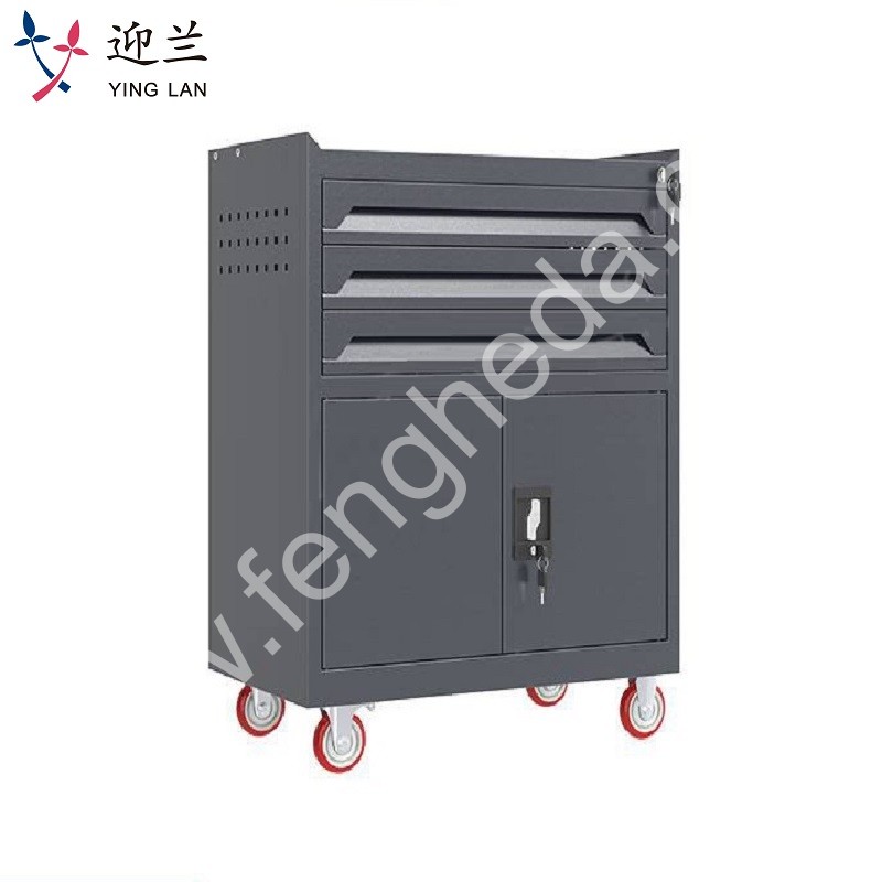 迎兰  三抽工具车 YL-GJG-3-L1 670×400×830mm 灰色  台