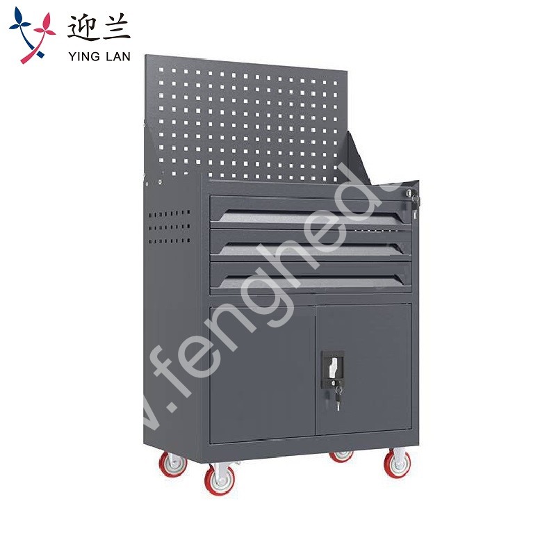 迎兰   三抽带网工具车 YL-GJG-D3-L1 670×400×1220mm 灰色  台