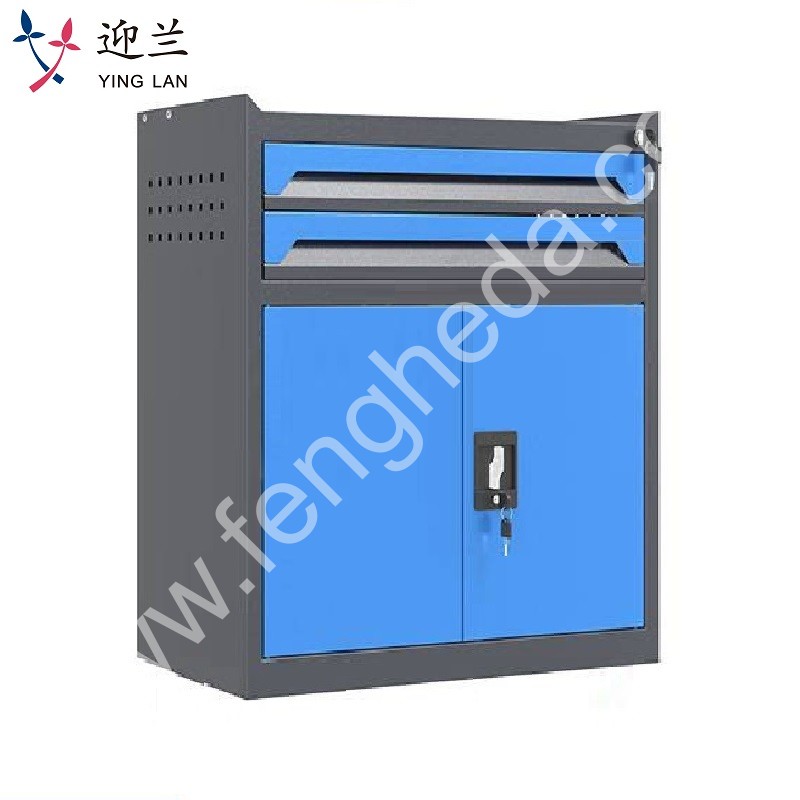 迎兰  二抽工具柜 YL-GJG-2-5 670×400×750mm 灰色+蓝色套色  台