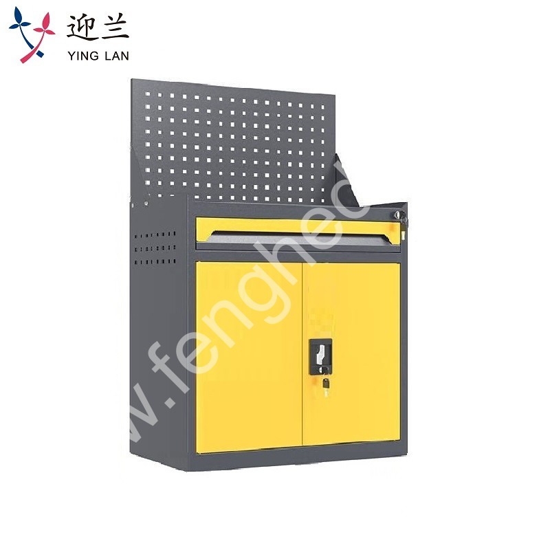 迎兰   一抽带网工具柜 YL-GJG-D1-4 670×400×1140mm 灰色+黄色套色  台