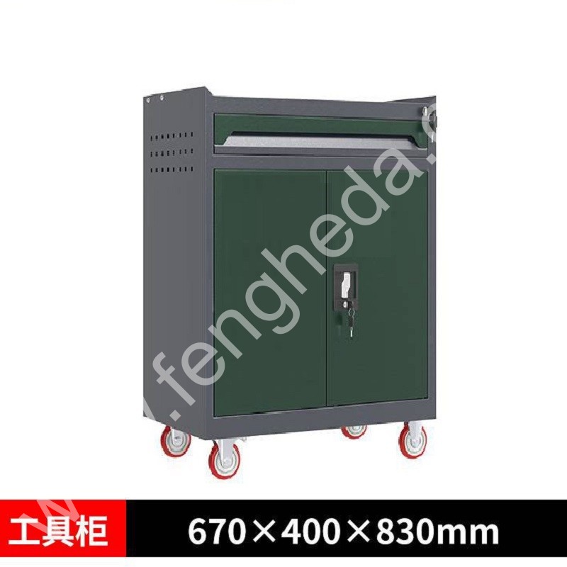 迎兰  一抽工具车 YL-GJG-1-L2 670×400×830mm 灰色+绿色套色  台